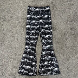 Kids' Flared Leggings with Eagle Print